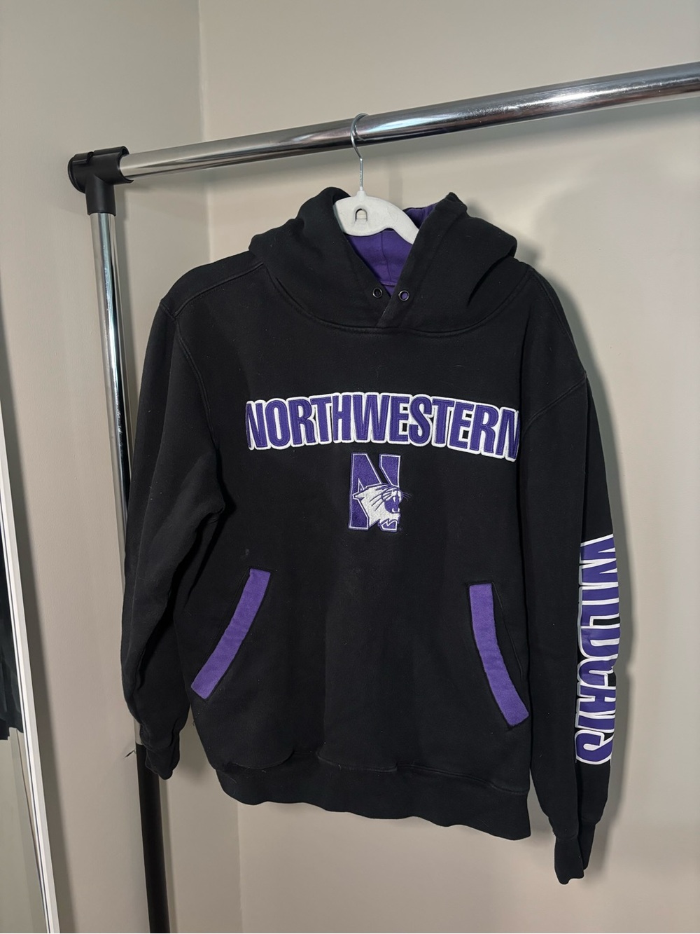 Northwestern Wildcats Black & Purple Pullover Hoodie
